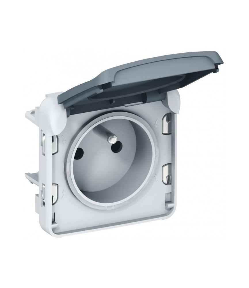 Prise de courant et volet de protection IP 55 Plexo - 2P+T - Gris - LEGRAND Prise de courant et volet de protection IP 55 Plexo - 2P+T - Gris - LEGRAND