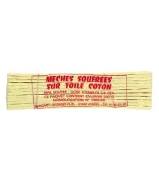 Méches souffrées sur toile coton - 500 Grs