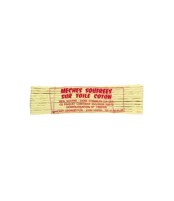 Méches souffrées sur toile coton - 500 Grs