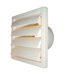 Bouche d'évacuation à clapet - 155 x 155 mm - Blanc - DMO