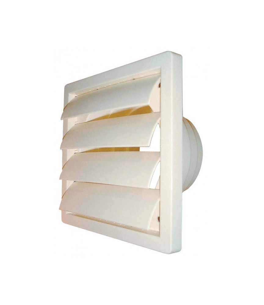 Bouche d'évacuation à clapet - 155 x 155 mm - Blanc - DMO Bouche d'évacuation à clapet - 155 x 155 mm - Blanc - DMO