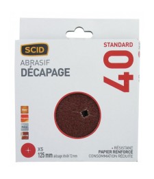 Disque corindon étoilé 125 x 12 mm - Grain 40 - Lot de 5 - SCID