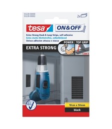 Bandelettes extra dures - 10cm x 50 mm, noir - VELCRO TESA