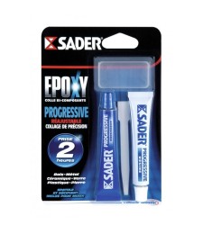 Colle époxy progressive Sader - 2 tubes 15 ml