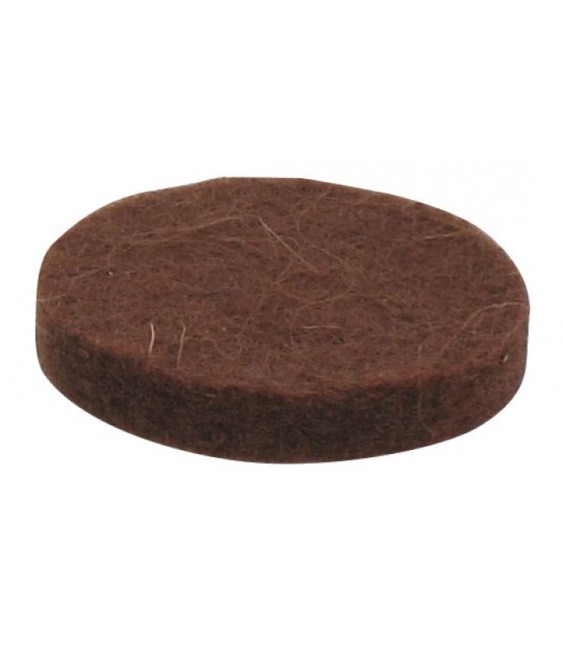 Patin en feutre laine marron  17 mm - Lot de 20 - DAISIF