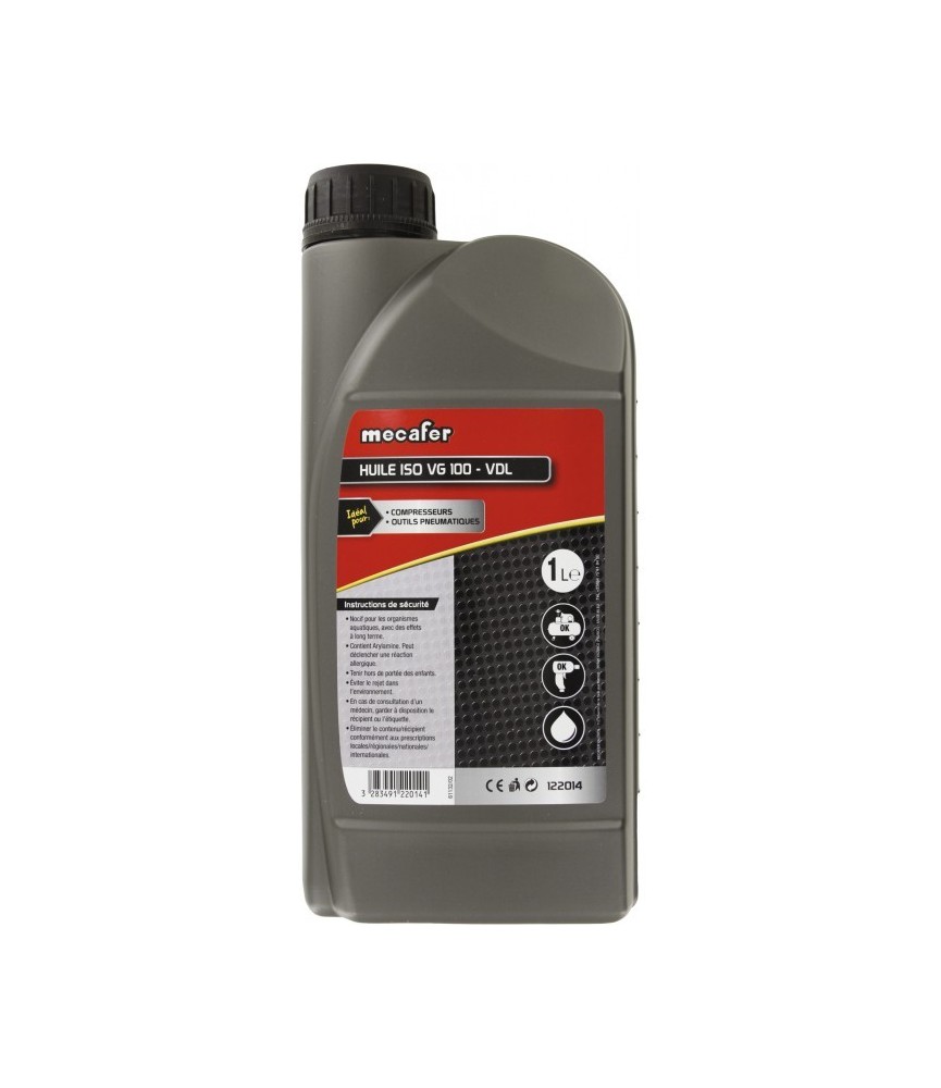Huile pour compresseur - ISO Vg 100 VDL - MECAFER