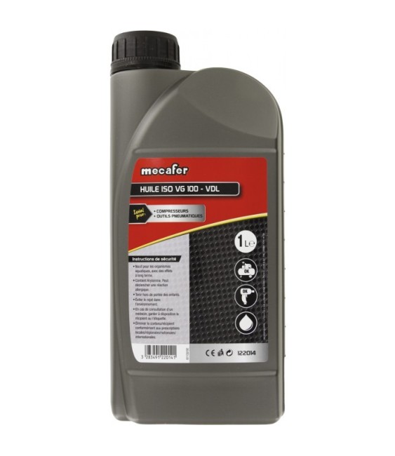 Huile pour compresseur - ISO Vg 100 VDL - MECAFER
