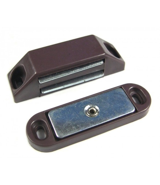 Loqueteau magnétique 5/6 Kg - Marron - 60 mm - STRAUSS