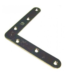 Équerre plate bout rond - 100 x 17 mm - Lot de 4 - STRAUSS