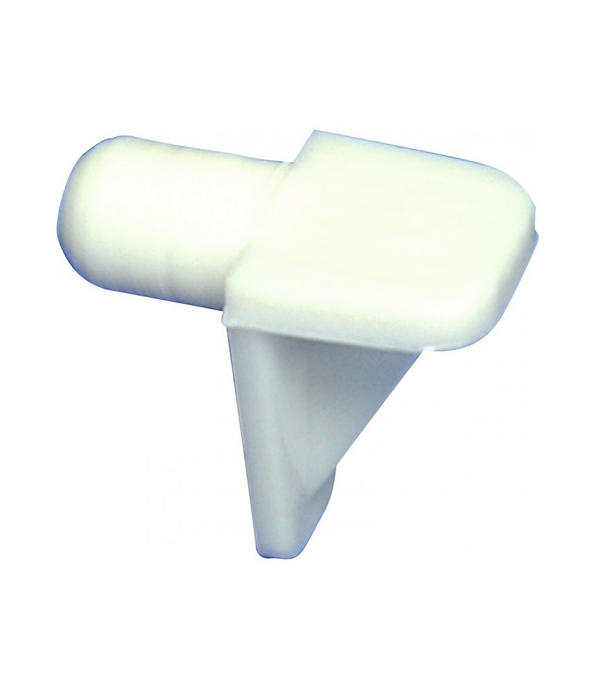 Taquet d'étagère renforcé - Blanc - 6 mm - Lot de 8 - STRAUSS