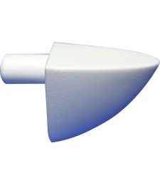 Taquet simple -  5 mm - Blanc - Lot de 12 - STRAUSS