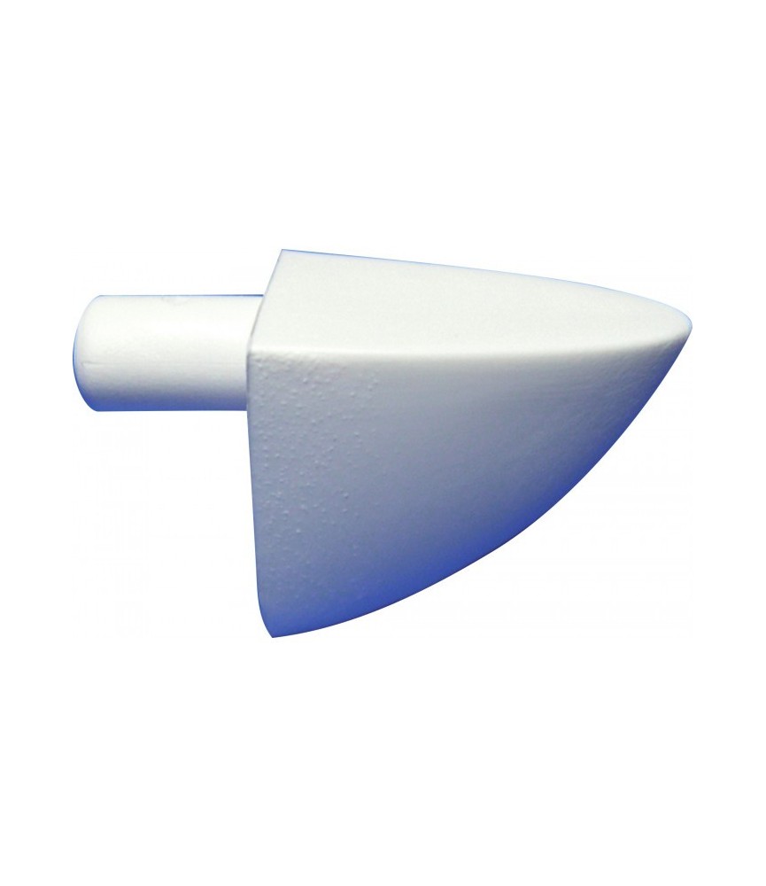 Taquet simple - 5 mm - Blanc - Lot de 12 - STRAUSS Taquet simple - 5 mm - Blanc - Lot de 12 - STRAUSS