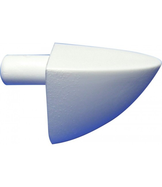 Taquet simple -  5 mm - Blanc - Lot de 12 - STRAUSS