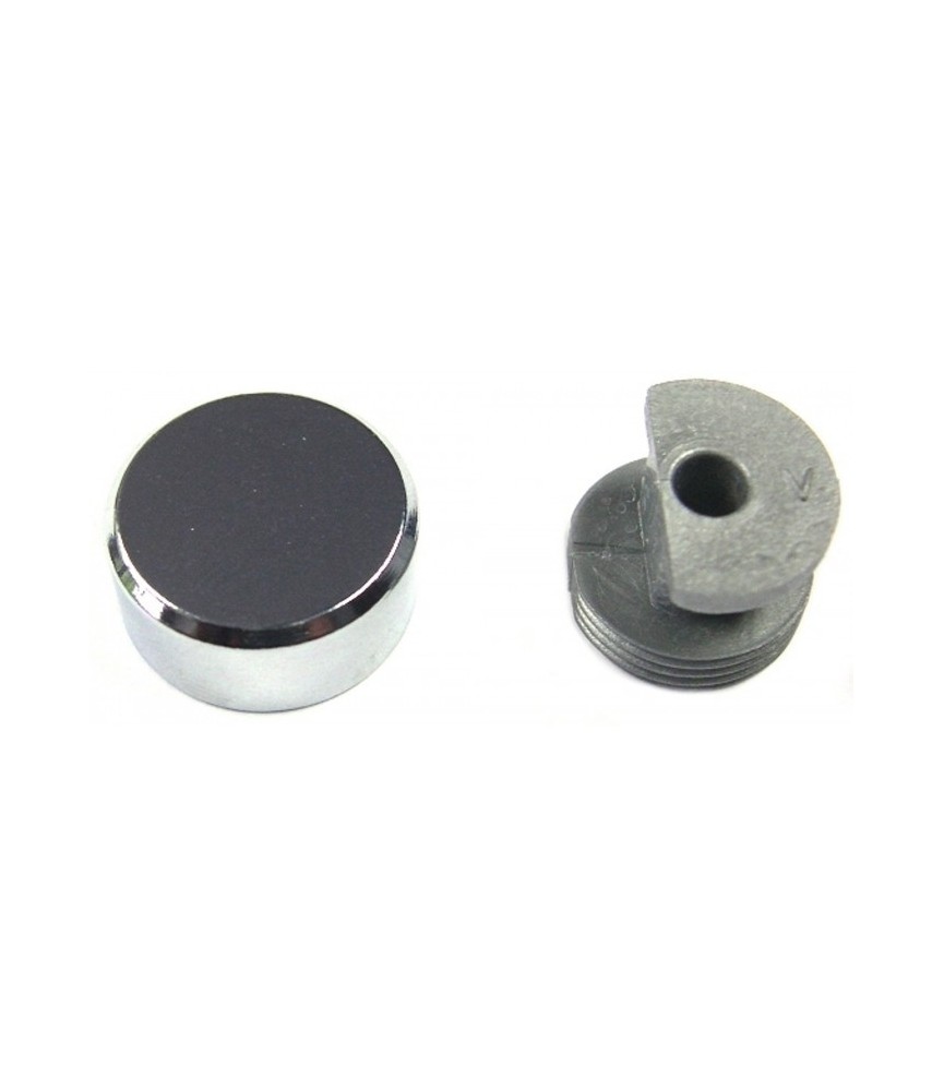 Patte à glace ronde Laiton chromé - 18mm - Lot de 4 - STRAUSS Patte à glace ronde Laiton chromé - 18mm - Lot de 4 - STRAUSS