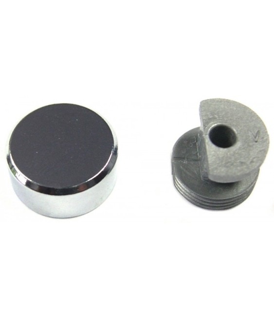 Patte à glace ronde Laiton chromé - 18mm - Lot de 4 - STRAUSS