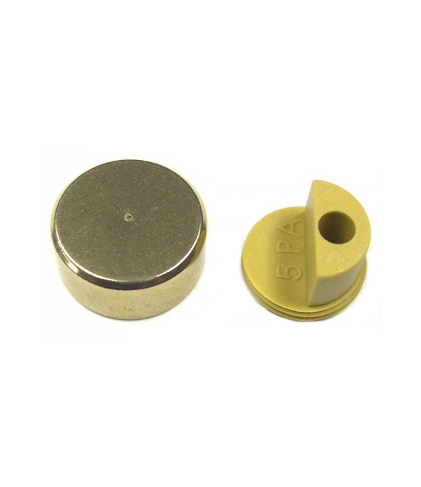Patte à glace ronde Laiton poli - 18mm - Lot de 4 - STRAUSS Patte à glace ronde Laiton poli - 18mm - Lot de 4 - STRAUSS
