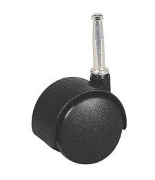 Roulette Twiny Noire à douille - 40 mm