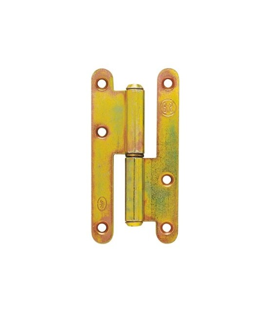Paumelle Menuiserie bois - Gauche - 80 x 40 mm - Lot de 12