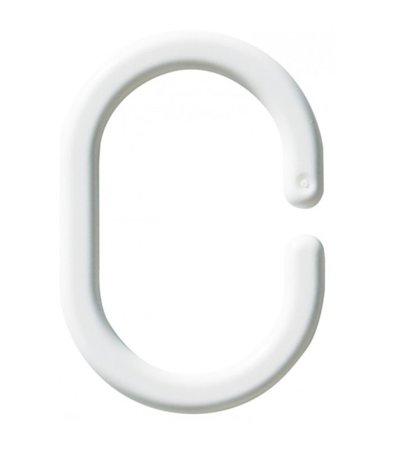 Anneaux blanc pour rideau de douche - ARVIX