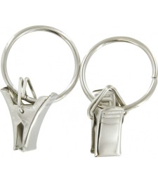 Anneaux à pince nickelé -  22 mm - Lot de 10