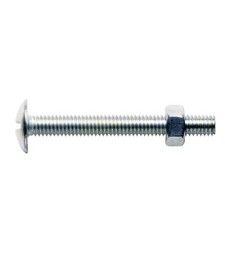 Boulon poëlier tête ronde large fendue en croix -  8 x 40 mm - Boîte de 100 - GFD
