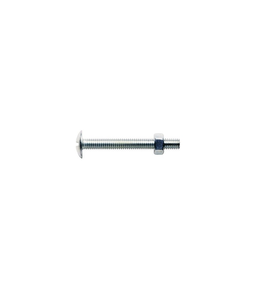 Boulon poëlier tête ronde large fendue en croix - 8 x 60 mm - Boîte de 100 - GFD Boulon poëlier tête ronde large fendue en croix - 8 x 60 mm - Boîte de 100 - GFD