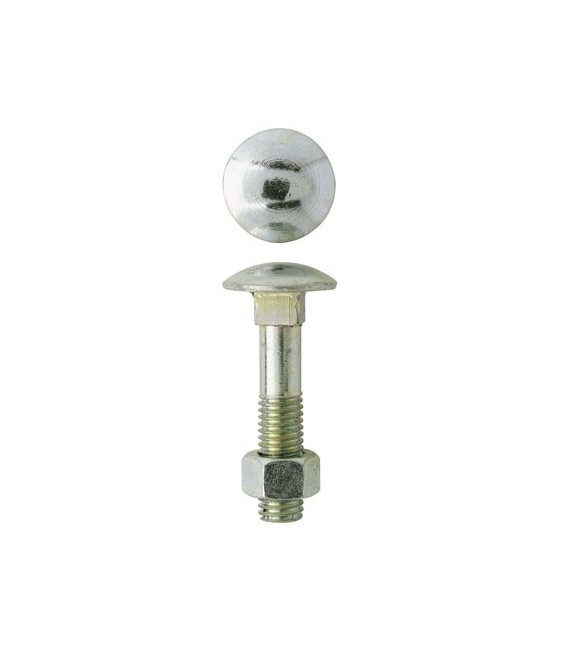 Boulon Japy tête ronde collet carré - 7 x 60 mm - Boîte de 100 - GFD
