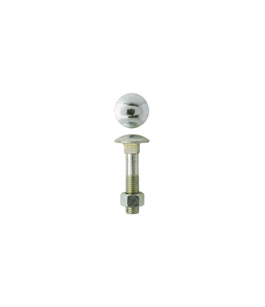 Boulon Japy tête ronde collet carré - 8 x 70 mm - Boîte de 100 - GFD Boulon Japy tête ronde collet carré - 8 x 70 mm - Boîte de 100 - GFD