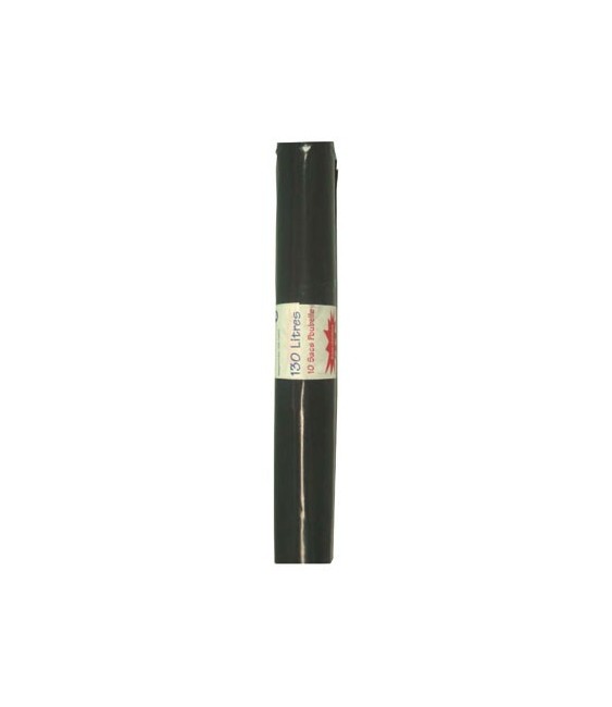 Sacs poubelle - 130 L - 10 rouleaux de 10 sacs