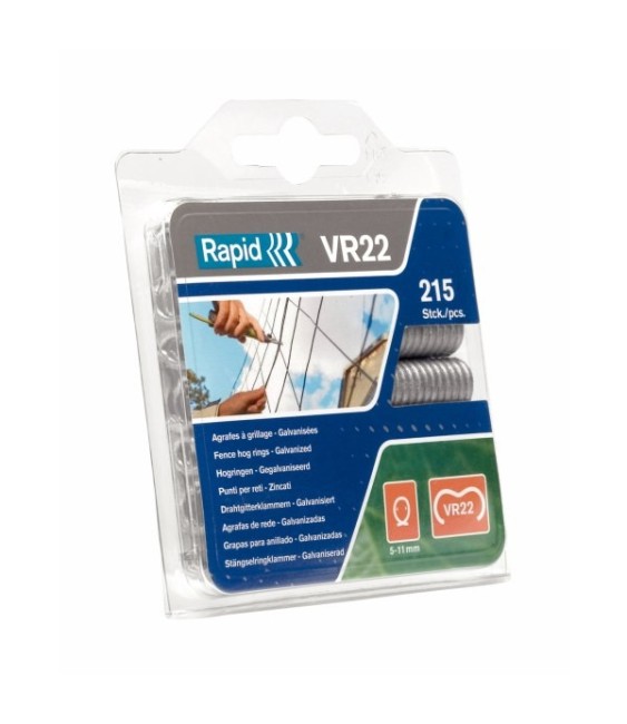 Agrafes VR 22 en acier plastifié vert - Boîte de 215 - RAPID