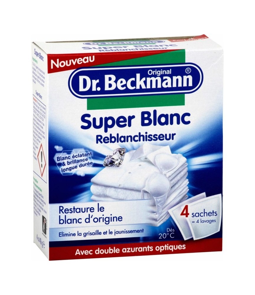 Activateur de blanc - Reblanchisseur Super Blanc - DR BECKMANN Activateur de blanc - Reblanchisseur Super Blanc - DR BECKMANN