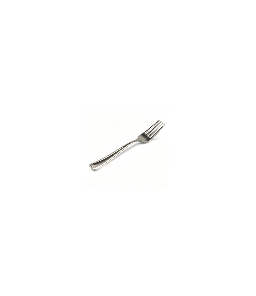 Fourchettes en plastique aspect inox