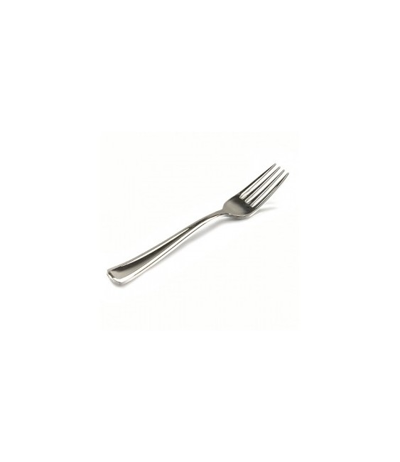 Fourchettes en plastique aspect inox