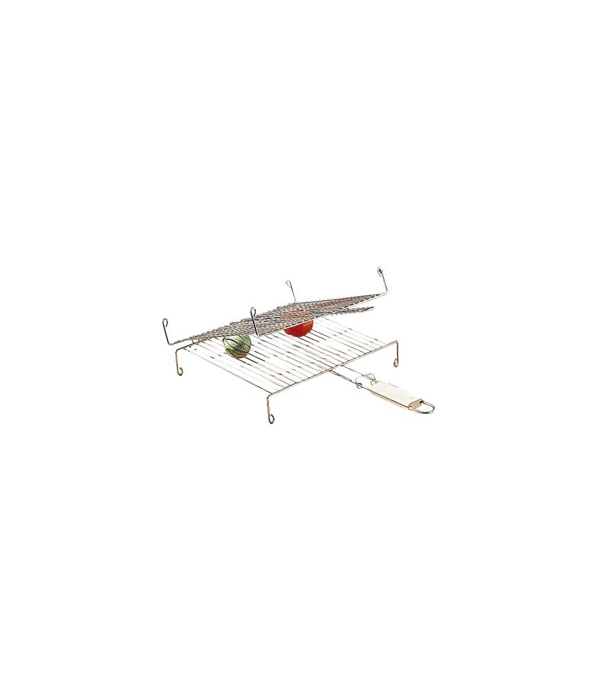 Grille barbecue double avec poignée - 35 cm Grille barbecue double avec poignée - 35 cm