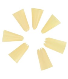 Douille de patisserie en plastique lisse - Lot de 7 - PATISSE