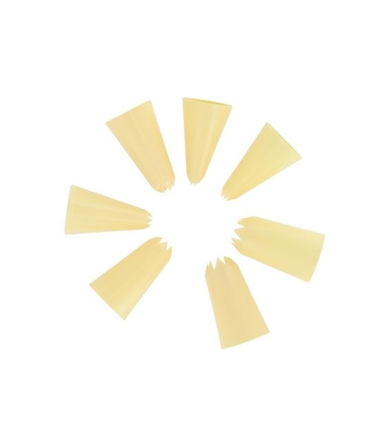 Douille de patisserie en plastique lisse - Lot de 7 - PATISSE