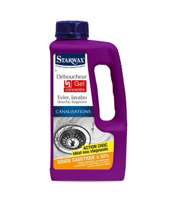 Déboucheur canalisation en gel - Soude + Javel - 1 L - WC NET