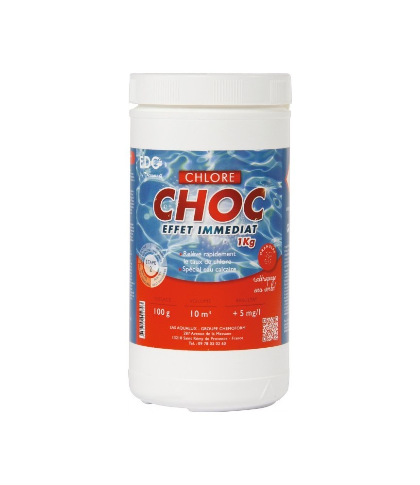 Chlore choc en granulés - 1 Kg - EDG Chlore choc en granulés - 1 Kg - EDG