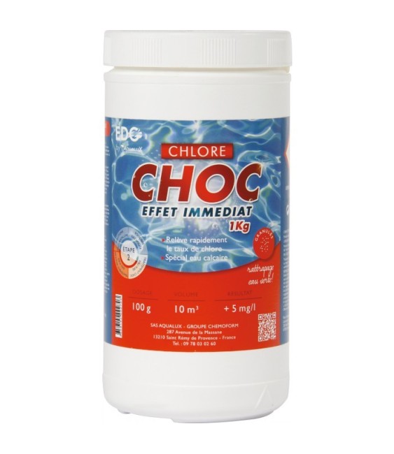 Chlore choc en granulés - 1 Kg - EDG