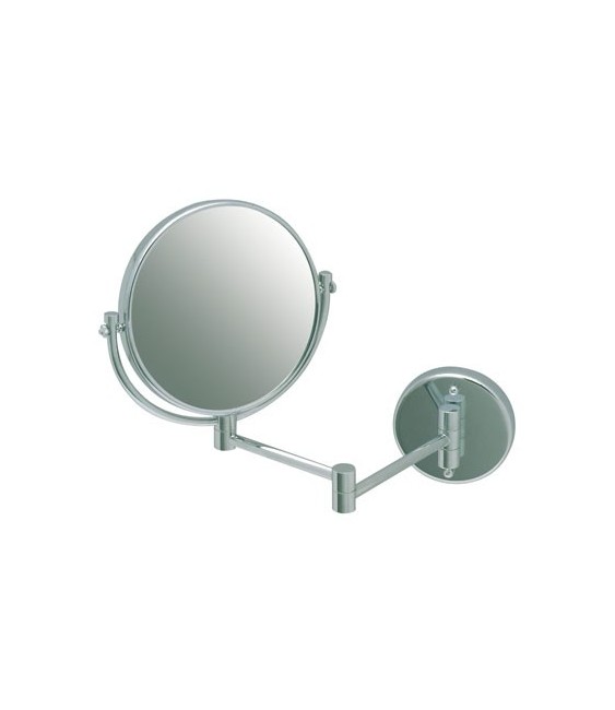 Miroir sur bras articulé - Laiton chromé