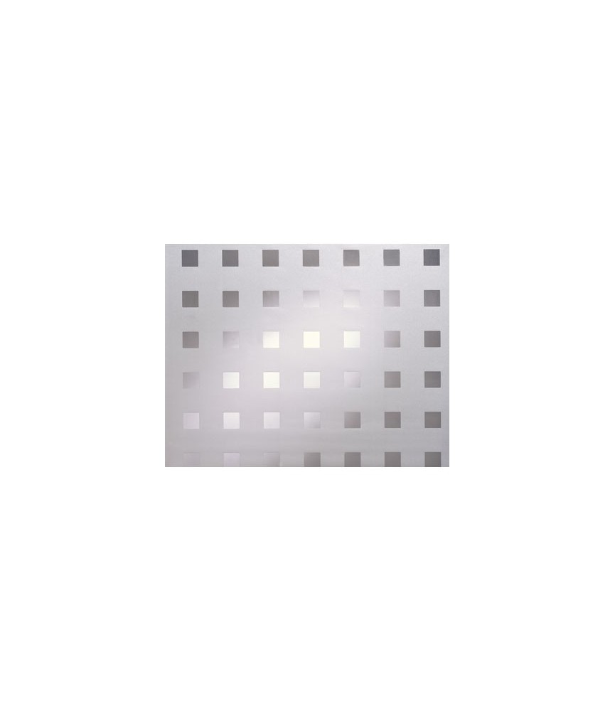 Adhésif vitrostatique - MOTIFS CARRES - Blanc - 90 cm x 150 cm Adhésif vitrostatique - MOTIFS CARRES - Blanc - 90 cm x 150 cm