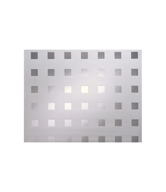 Adhésif vitrostatique - MOTIFS CARRES - Blanc - 90 cm x 150 cm
