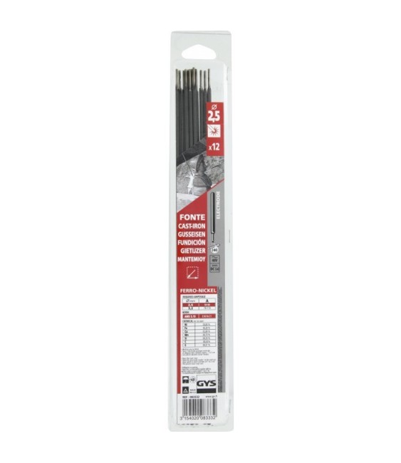 Électrodes de soudage - Spécial Fonte -  2.5 mm - Boîte de 12 - GYS