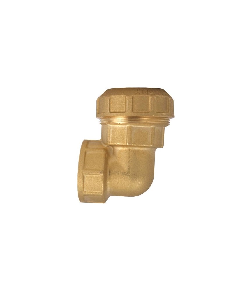 Coude 90° Femelle en laiton - 25 mm - CAP VERT Coude 90° Femelle en laiton - 25 mm - CAP VERT