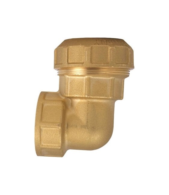 Coude 90° Femelle en laiton -  25 mm - CAP VERT