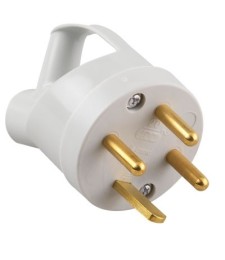 Fiche plastique mâle 3P+T 20 A - Sortie inclinée - LEGRAND