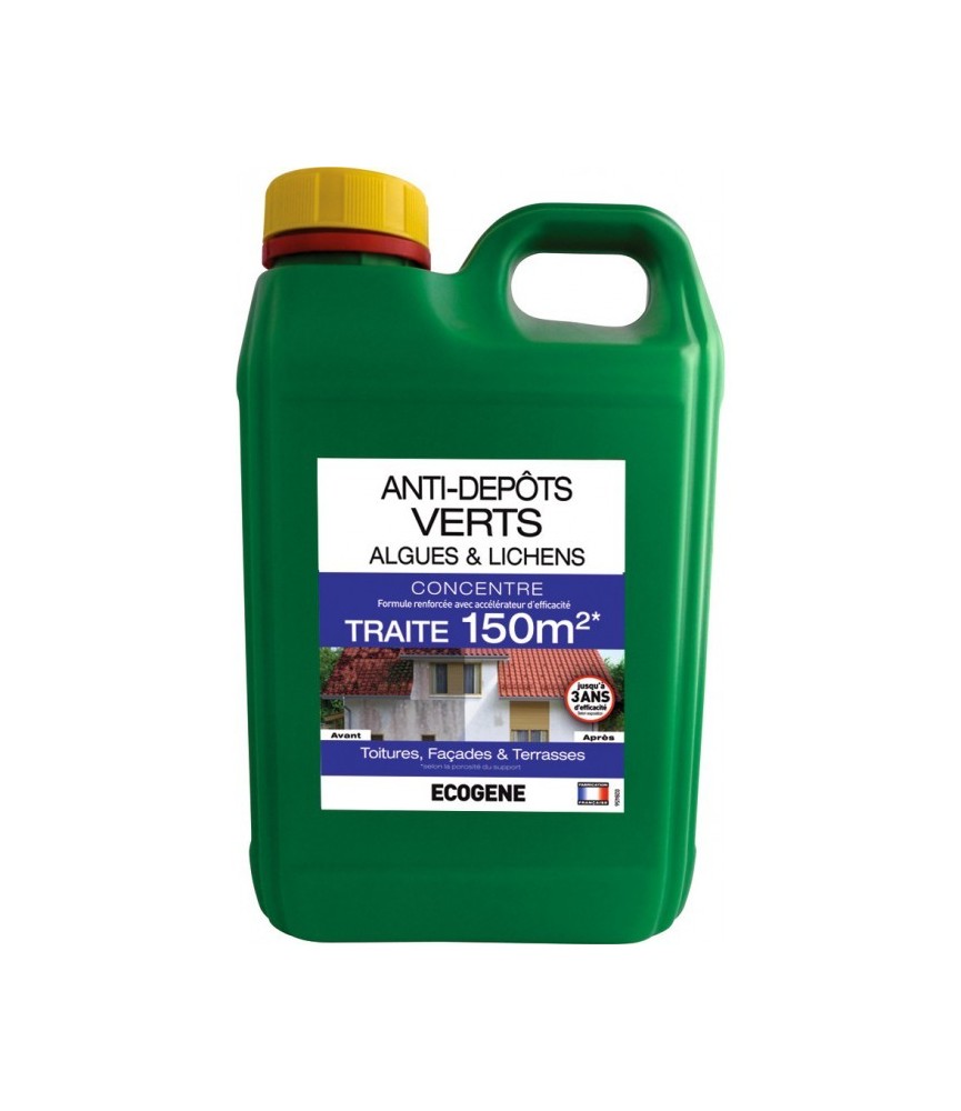 Anti-dépôts verts - Algues et Lichens - 2 L - ÉCOGENE Anti-dépôts verts - Algues et Lichens - 2 L - ÉCOGENE