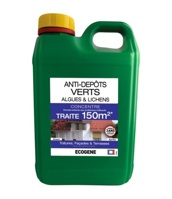 Anti-dépôts verts - Algues et Lichens - 2 L - ÉCOGENE