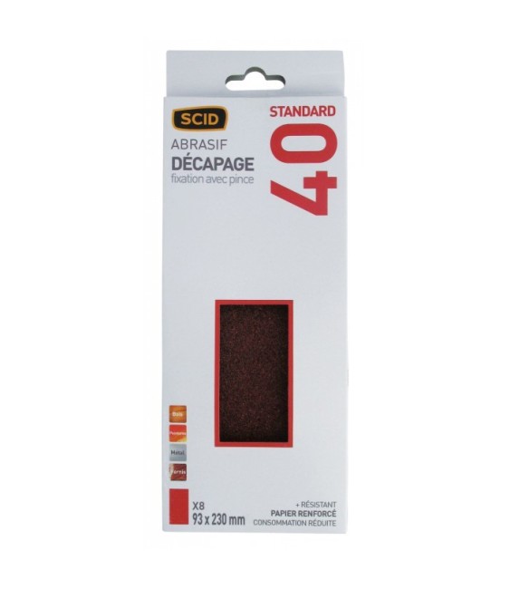 Patin corindon non perforé - Grain 40 - SCID
