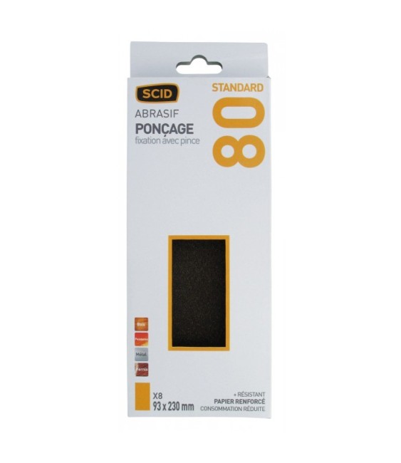 Patin corindon non perforé - Grain 80 - SCID